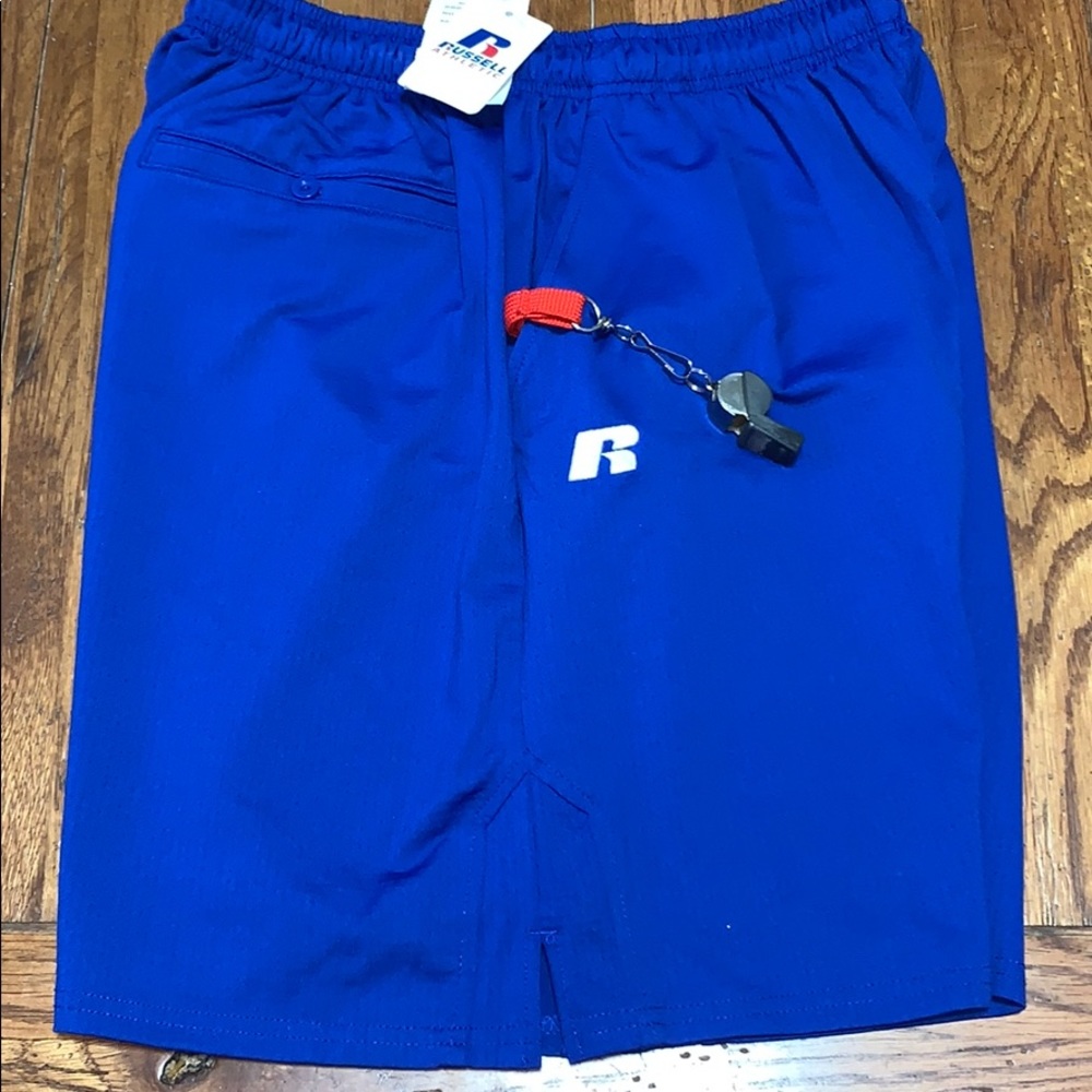 🏈⚾️ RUSSELL Coaches Short Royal Blue w/Drawstring - Picture 2 of 10